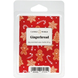 Candle World cera perfumada de soja Gingerbread 50 g festive