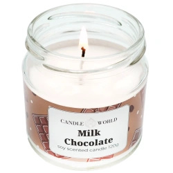 Candle World vela de chocolate con aroma de soja tarro Milk Chocolate 120 g 