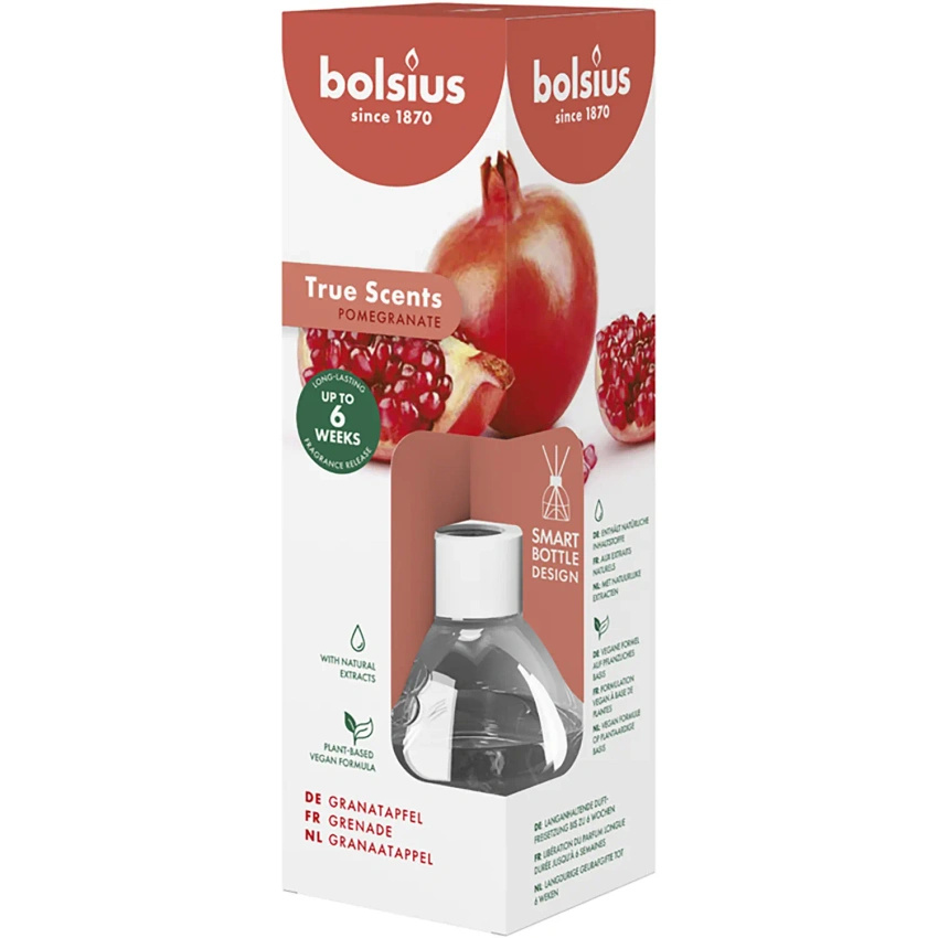 Bolsius True Scents geurverspreiders 60 ml glas - Granaatappelvrucht