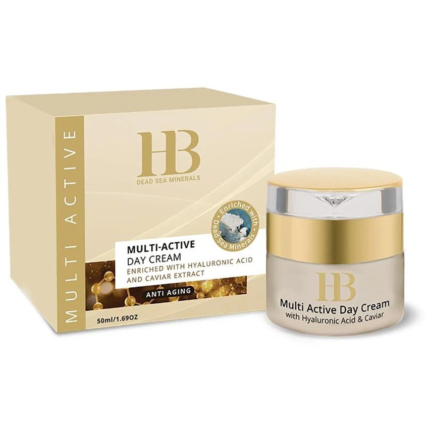 Aktive Tagescreme mit Hyaluronsäure und Kaviar 50 ml auf Basis von Mineralien aus dem Toten Meer Health & Beauty