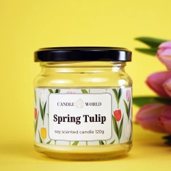 Candle World sojowa świeca zapachowa słoik Spring Tulip 120 g Tulipan