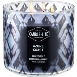 Vonná svíčka přírodní se 3 knoty - Azure Coast Candle-lite