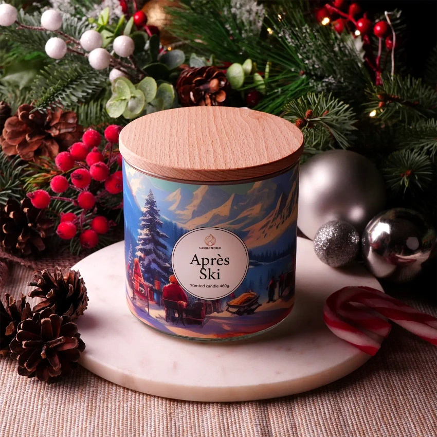 Candle World Soja Duftkerze 3 Dochte Après Ski 460 g
