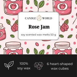 Candle World soja geurwas Rose Jam 50 g Roos
