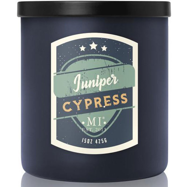 Sojová vonná svíčka pro muže Juniper Cypress Colonial Candle