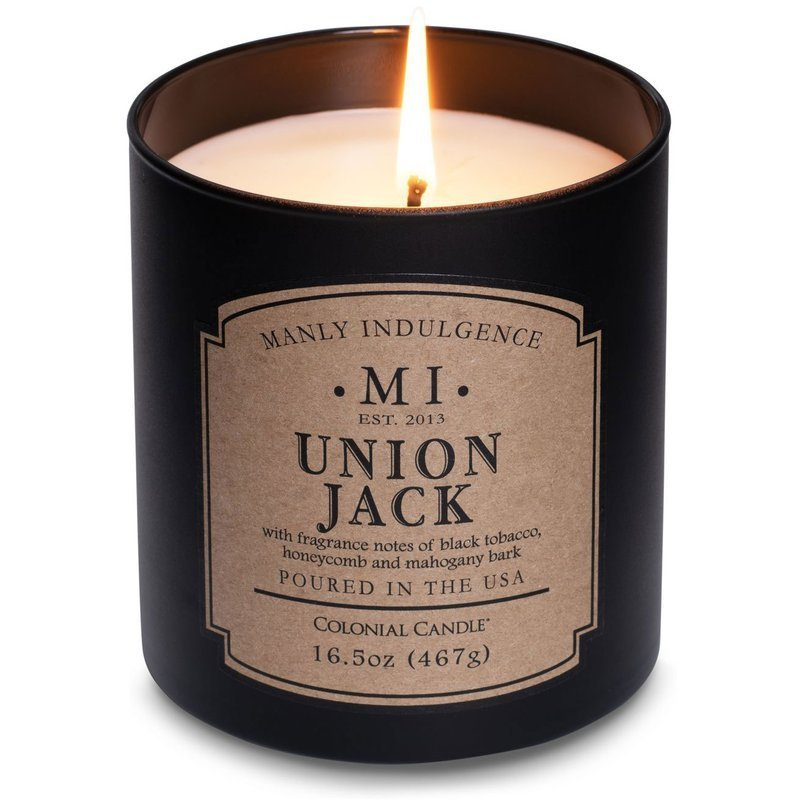 Vela perfumada de soja para hombre Colonial Candle - Union Jack