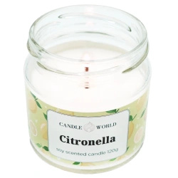 Candle World soy scented anti-mosquito candle jar Citronella 120 g