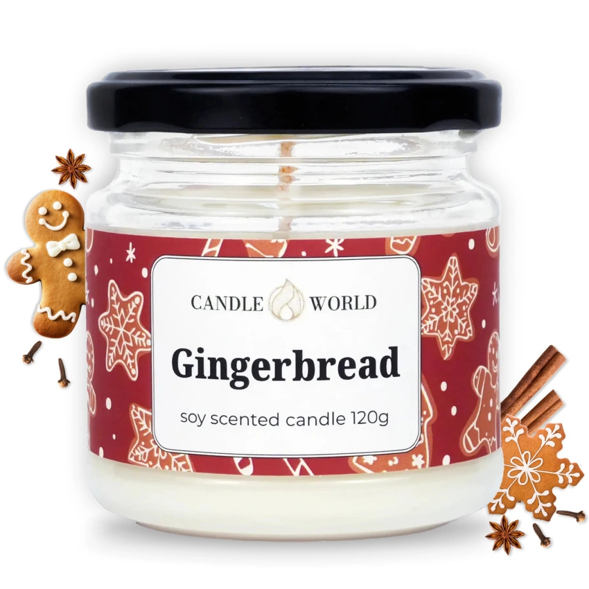 Candle World kerst geurkaars van soja in pot Gingerbread 120 g Peperkoek
