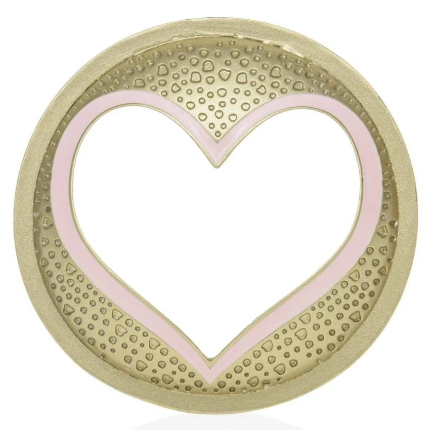 Bougie couvercle avec motif coeur métal doré Pastel Romance Heart Purple River