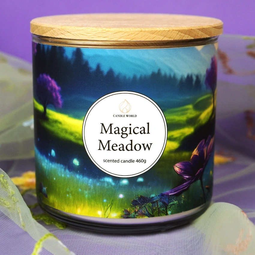 Candle World sojowa świeca zapachowa 3 knoty Magical Meadow 460 g Fiołek Piżmo