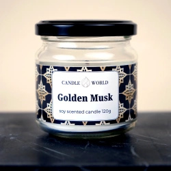Candle World soy scented candle jar Golden Musk 120 g Musk