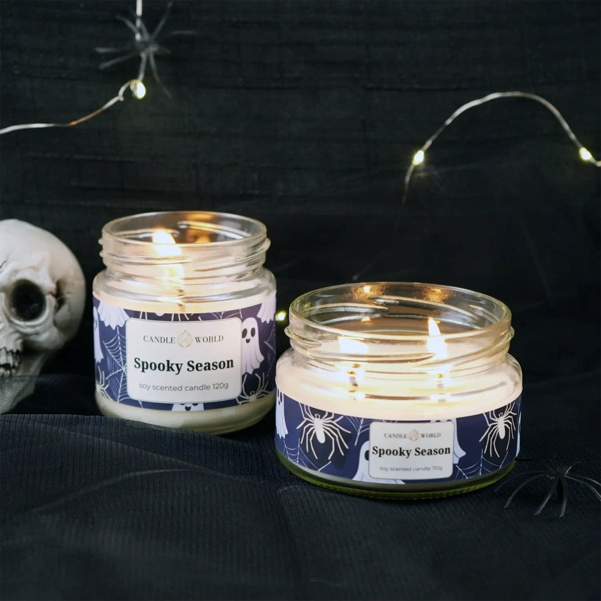 Candle World Soja Duftkerze Glas Spooky Season 120 g Dunkler Wald