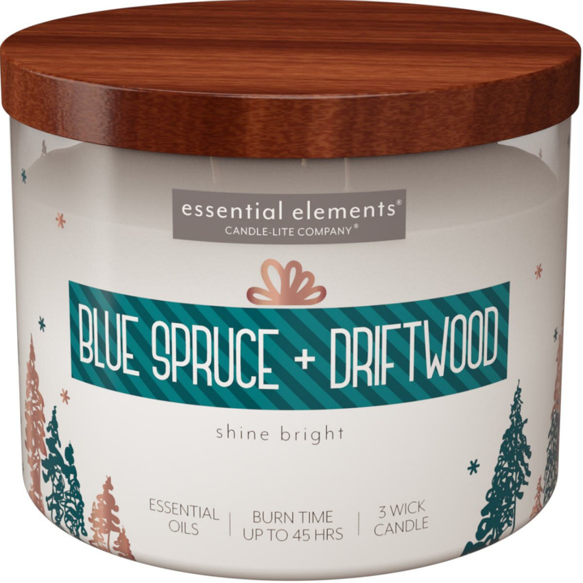 Christmas scented candle Blue Spruce Driftwood Candle-lite