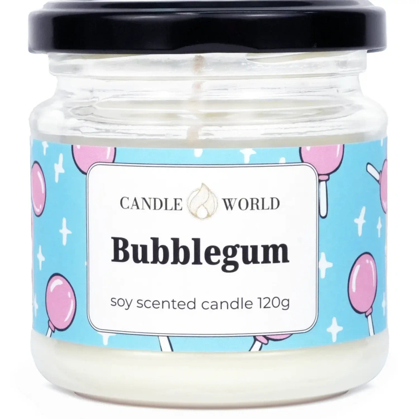 Candle World vela de soja perfumada tarro Bubblegum 120 g Chicle