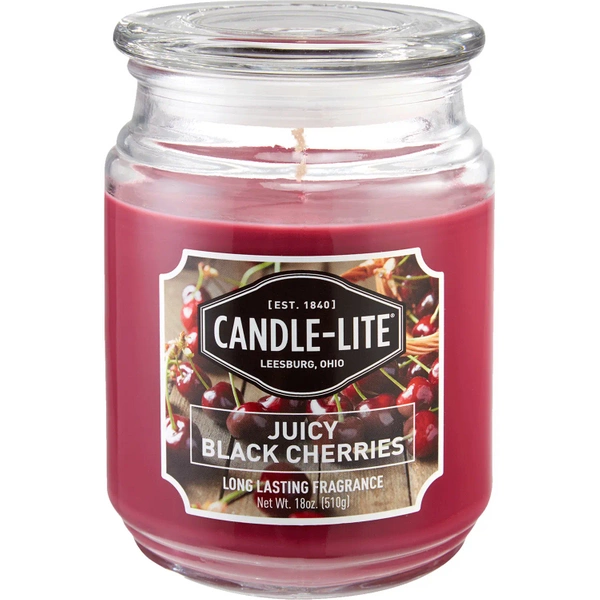 Vonná sviečka prírodná Juicy Black Cherries Candle-lite
