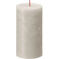 Bolsius rustikaler Baumstamm Kerzenständer Rustic Shine 130/68 mm 13 cm - Sandy Gray