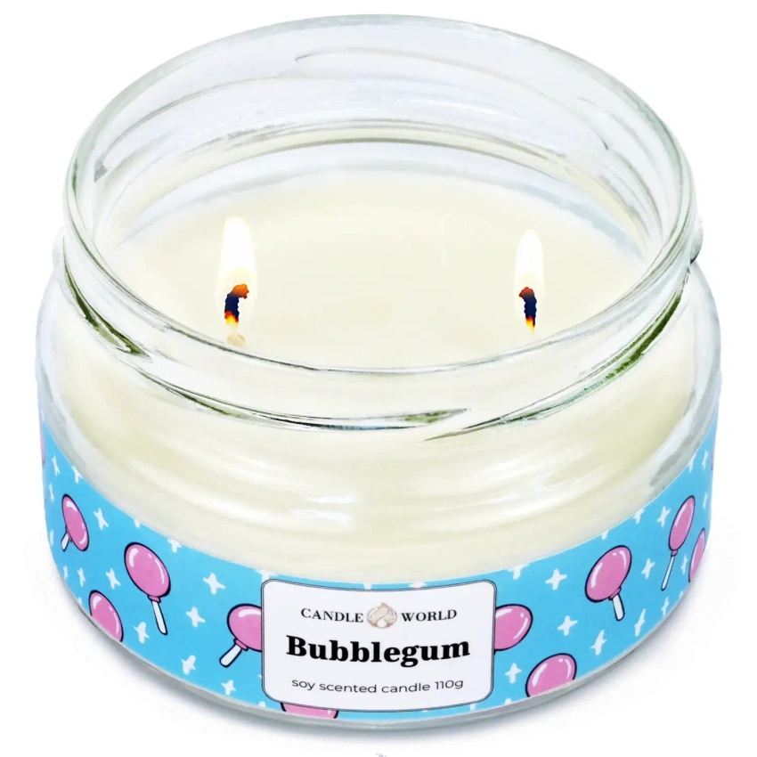 Candle World sojová vonná svíčka sklenice Bubblegum 110 g Žvýkačka