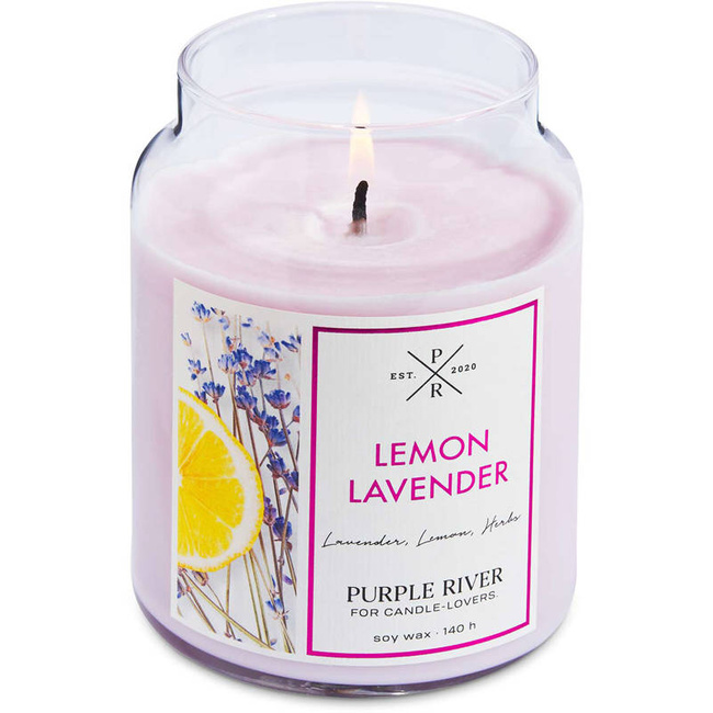 Ароматическая свеча соевая Lemon Lavender Purple River 623 г