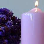Bougie classique luxueuse Meloria 240/80 mm - Violet