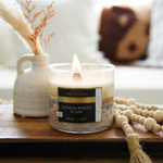 Scented candle with wooden wick Sandalwood Plum Candle-lite