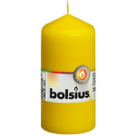 Bolsius stĺpová neparfumovaná pevná sviečka 12 cm 120/58 mm - Žltá