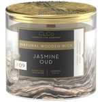 Bougie parfumée avec mèche en bois Jasmine Oud Candle-lite