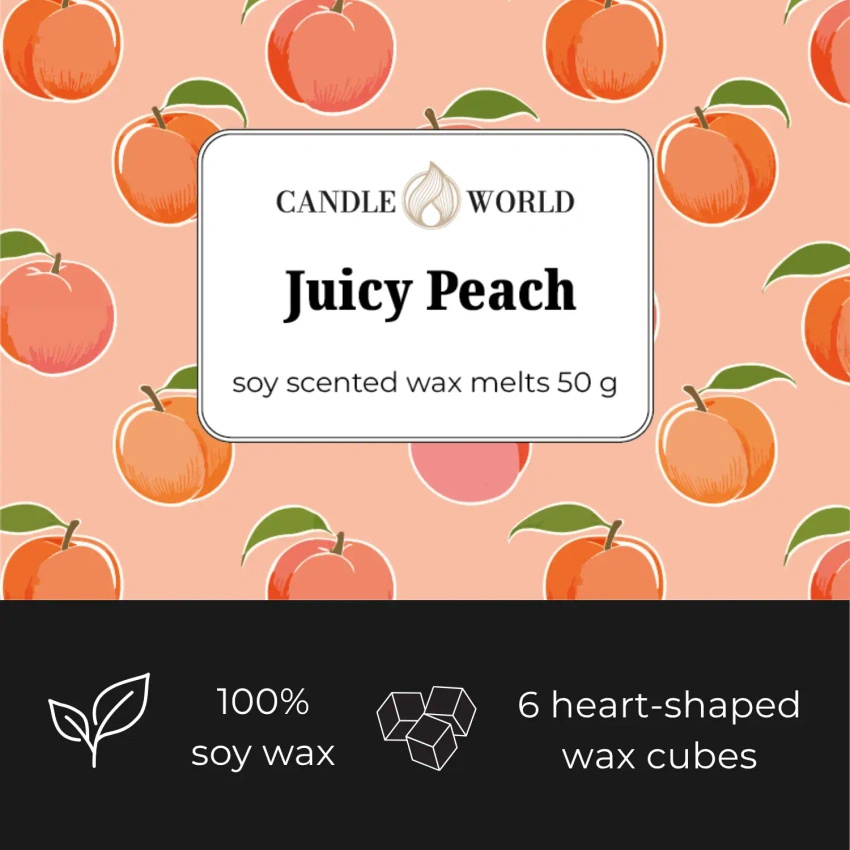 Candle World vonný sójový vosk Juicy Peach 50 g Broskev