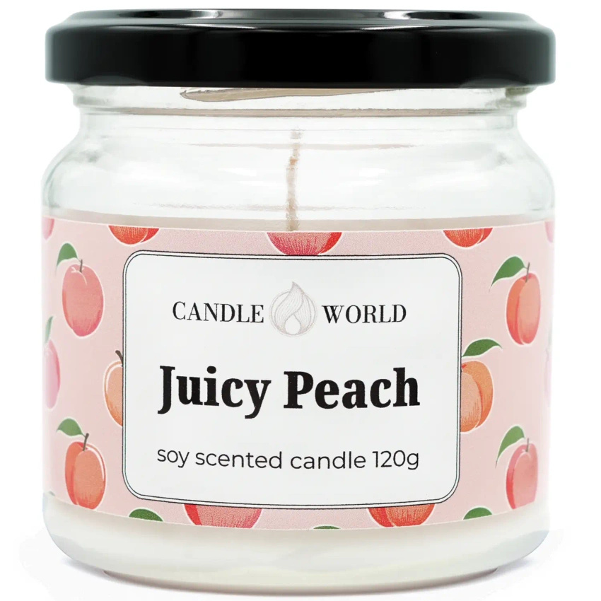 Candle World soja-Duftkerze im Glas Juicy Peach 120 g Pfirsich