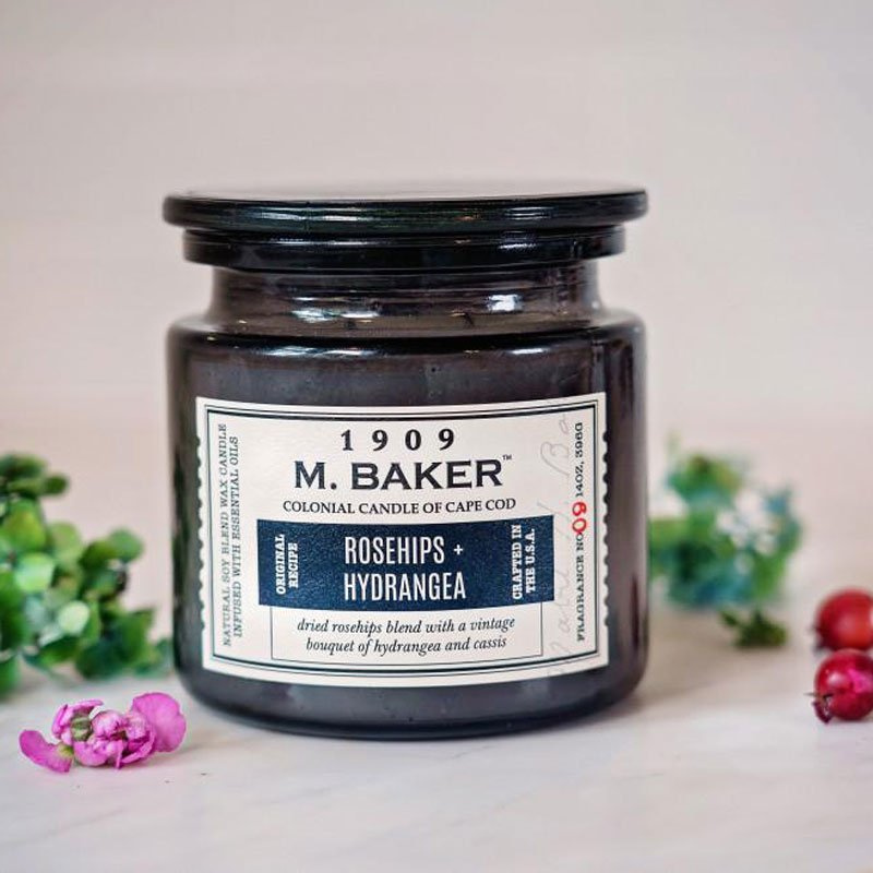 Vela perfumada soja farmacia tarro 396 g Colonial Candle M Baker - Rosehips Hydrangea