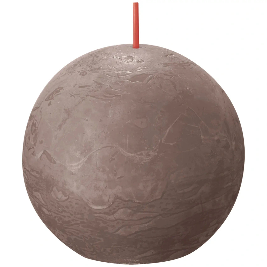 Bolsius vela bola redonda rústica Rustic Shine 76 mm - Topo
