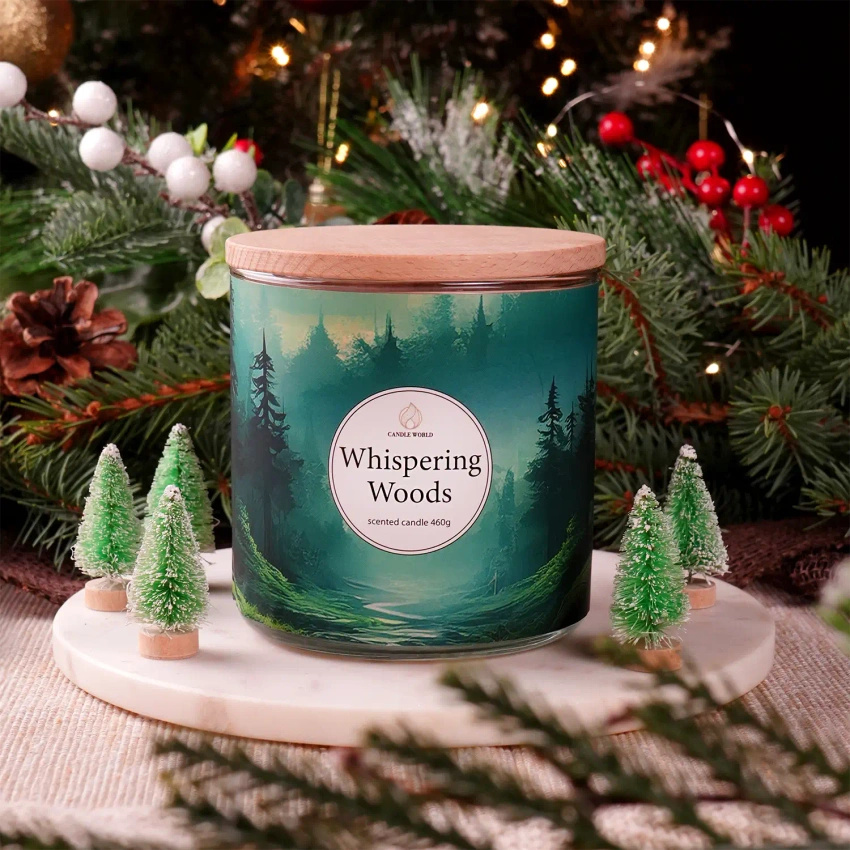 Candle World soy scented candle 3 wicks forest Whispering Woods 460 g