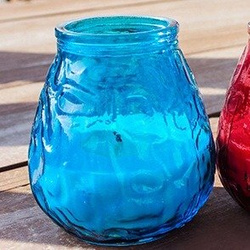 Unparfümierte Outdoor kerze im Glas Bispol Lowboy ~ 17 h - Rot