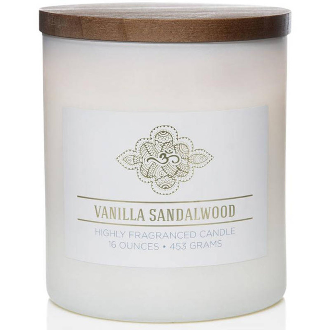 Sójová svíčka s vůní Colonial Candle ve skle přírodní 16 oz 453 g - Vanilla Sandalwood