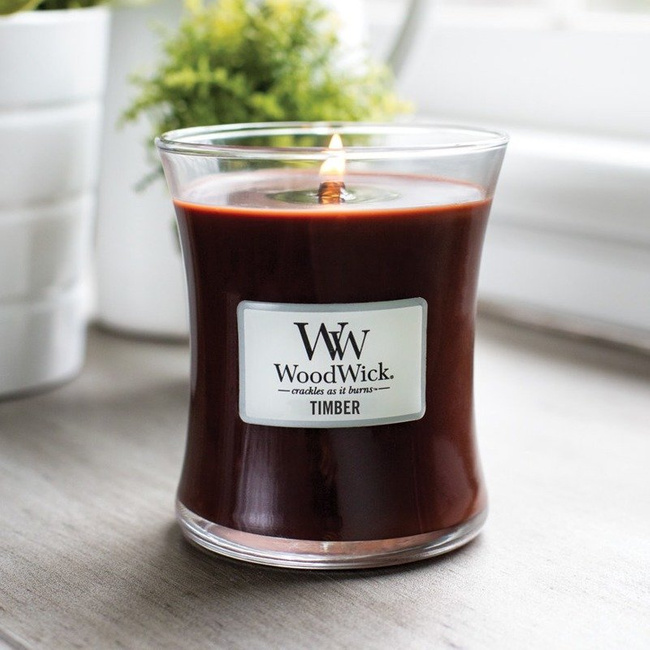 WoodWick Core Medium świeca zapachowa sojowa w szkle 100 h - Soft Chambray