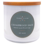 Vela perfumada de soja con mecha de madera 368 g Colonial Candle - Cedarwood Sage