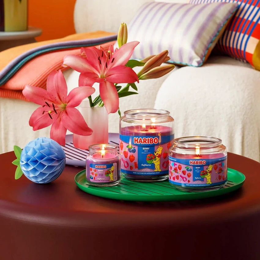 Haribo vela perfumada en vaso - Bayas Berry Mix
