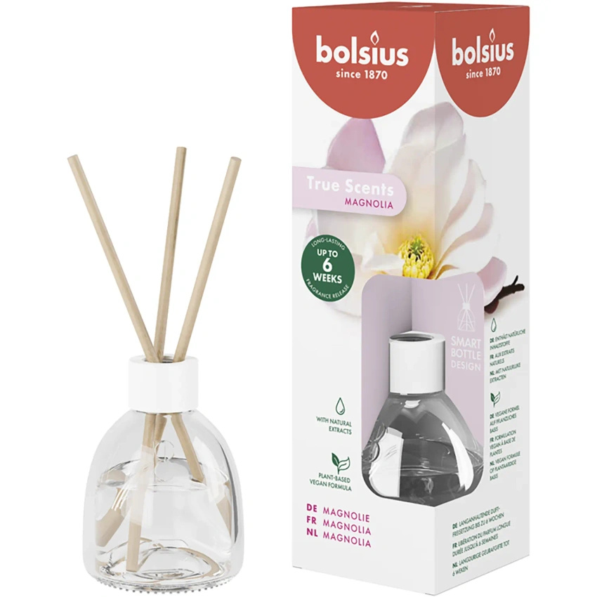 Bolsius fragrance diffuser sticks 60 ml True Scents glass - Magnolia