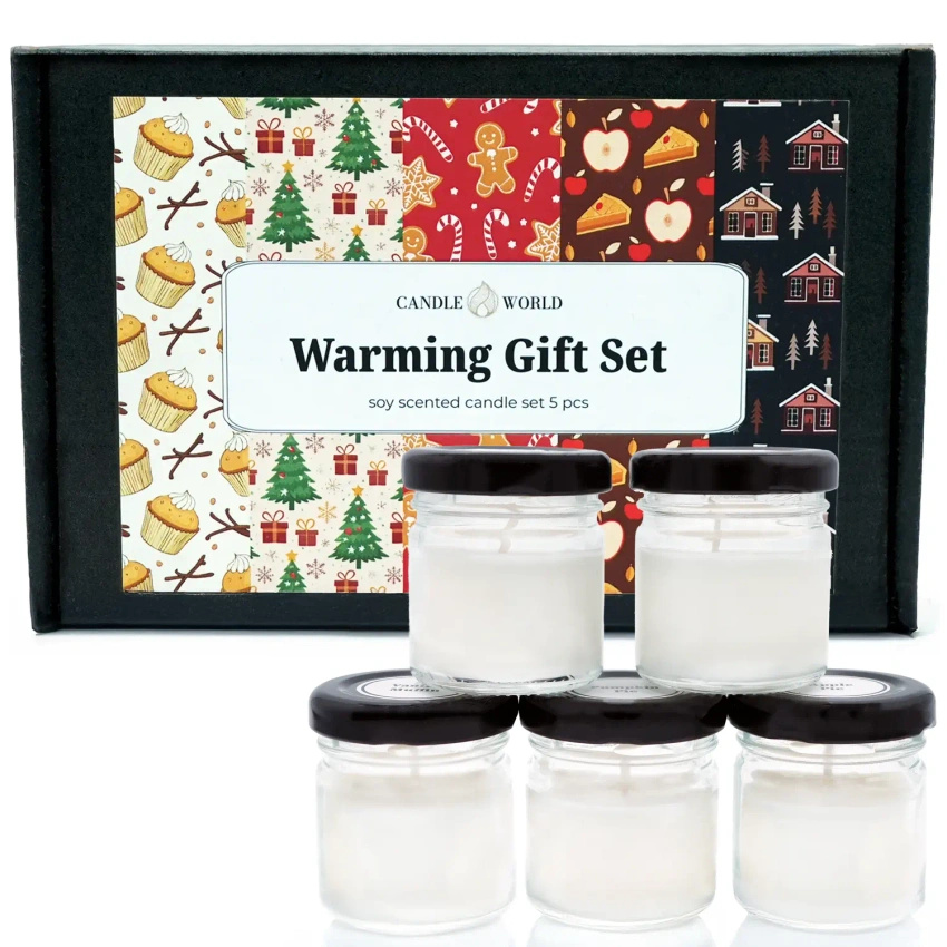 Candle World holiday gift set Warming soy scented candles 5x20g
