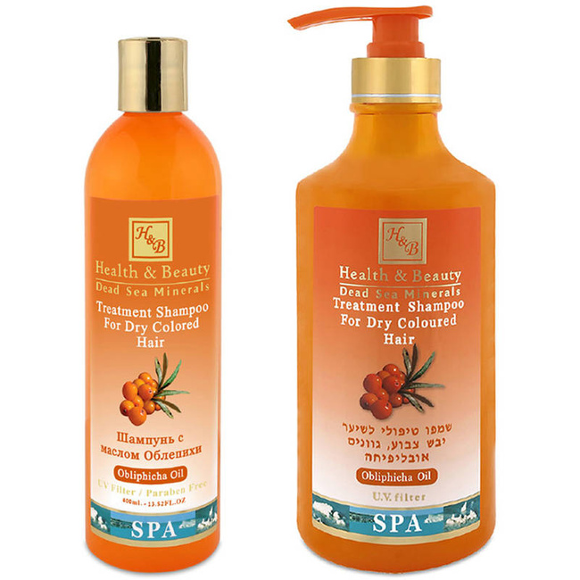 Shampoo for dry and colored hair with sea buckthorn and Dead Sea minerals 400 ml Health & Beauty