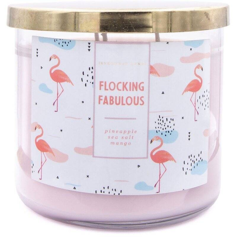 Colonial Candle Luxe sojowa świeca zapachowa w szkle Flaming 3 knoty 14.5 oz 411 g - Flocking Fabulous