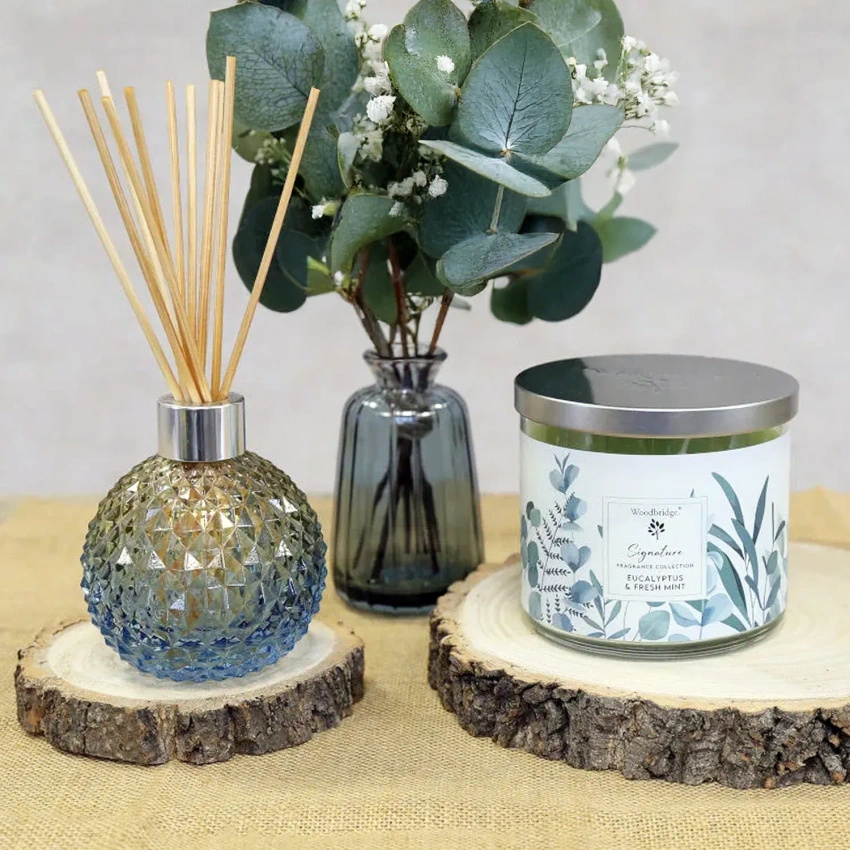 Duftkerze im Glas 3 docht - Eucalyptus Fresh Mint Woodbridge