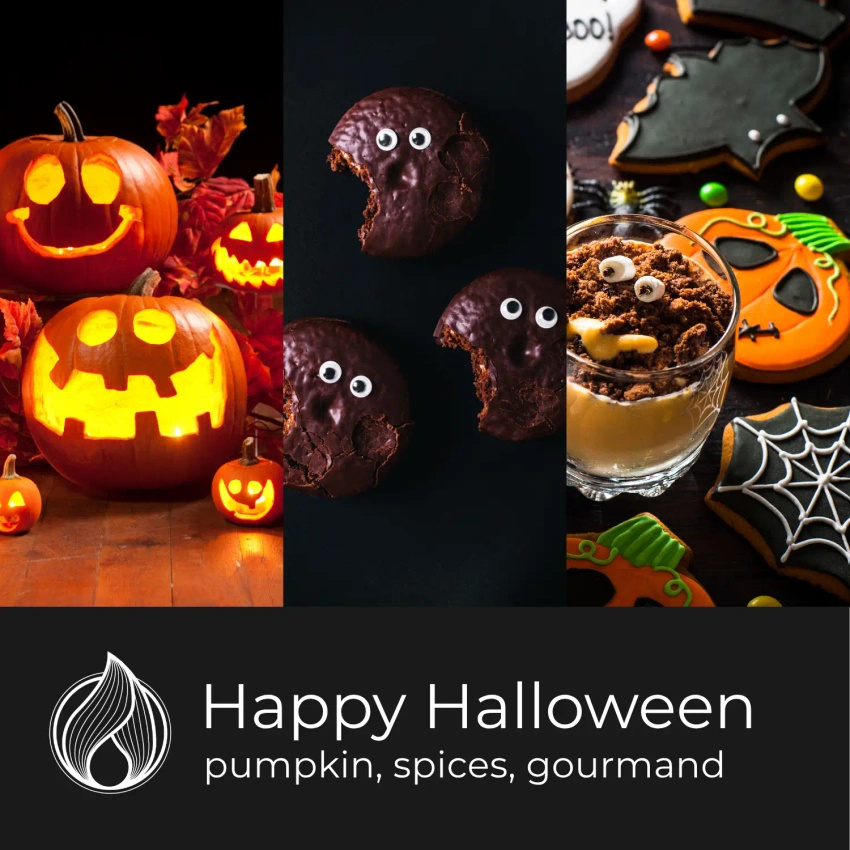 Candle World candela di soia profumata barattolo Happy Halloween 120 g Zucca