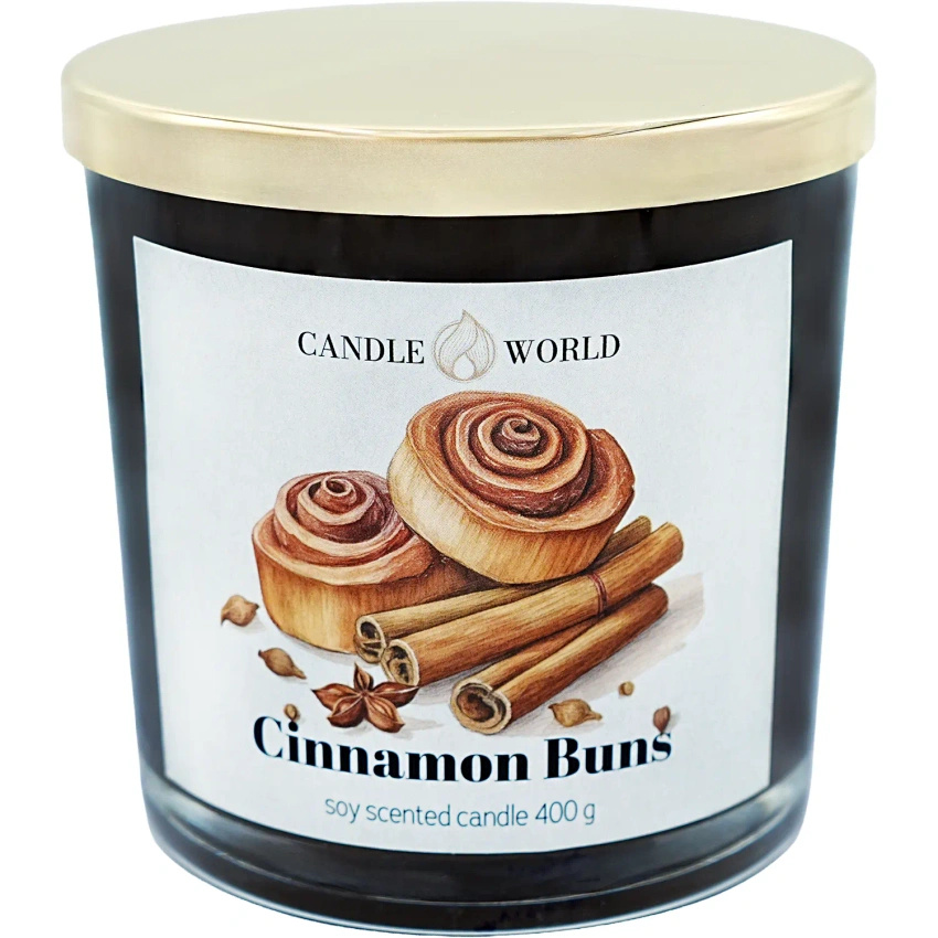 Candle World soy scented candle glass Cinnamon Buns Cinnamon 400 g