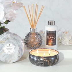 Vela perfumada 3 mechas Woodbridge - Indulgence
