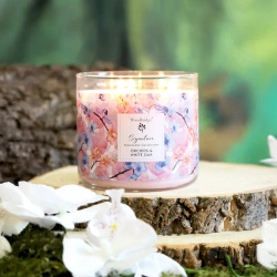 Vela perfumada en vaso 3 mechas - Orchids White Oak Woodbridge