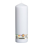 Bolsius pillar unscented solid candle 30cm 300/98 mm - White