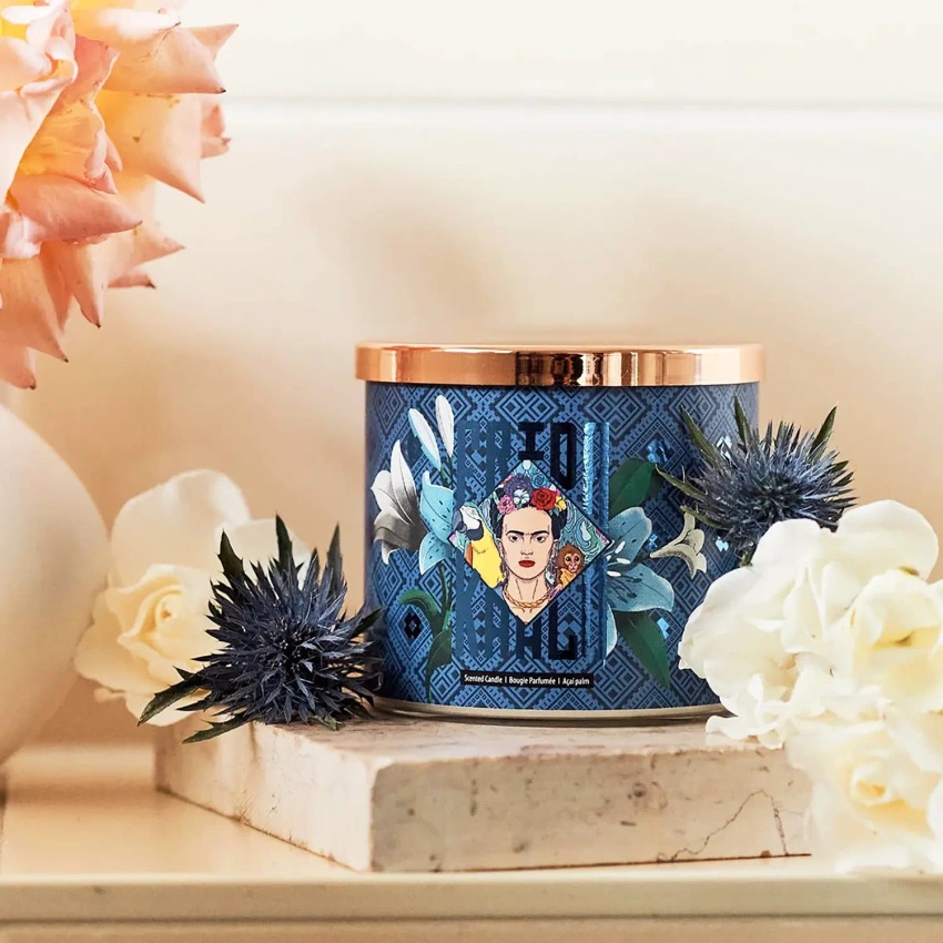 Frida Kahlo świeca zapachowa w szkle acai palm kaszmir FRIDA 400 g