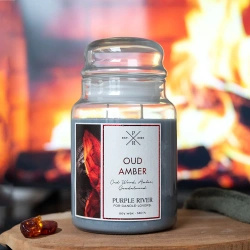 Duftkerze soja Oud Amber Purple River 623 g