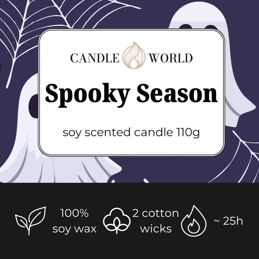 Candle World vela perfumada de soja tarro Spooky Season 110 g Bosque oscuro
