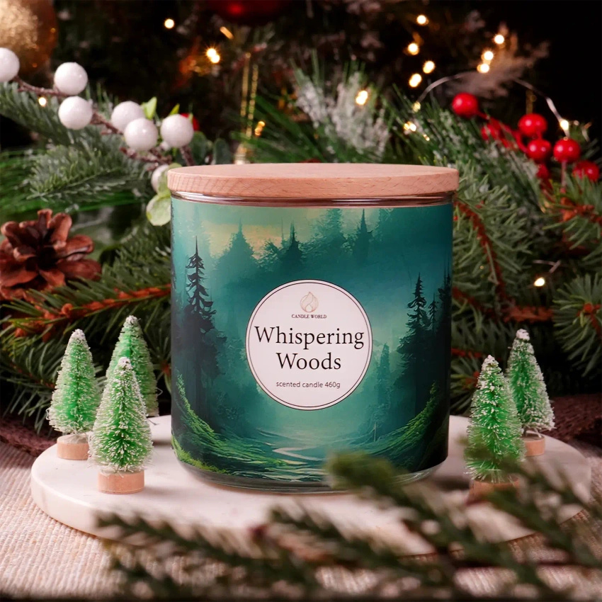Candle World soy scented candle 3 wicks forest Whispering Woods 460 g
